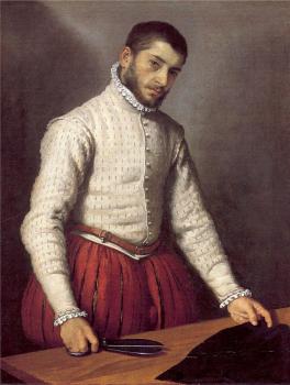 Giovanni Battista Moroni : Portrait of a Man (The Tailor)